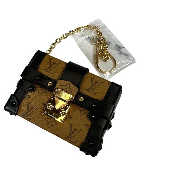 Louis Vuitton Reverse Monogram Trunk Bag Mini Essential Clutch LV VIP gift - Picture 16 of 16